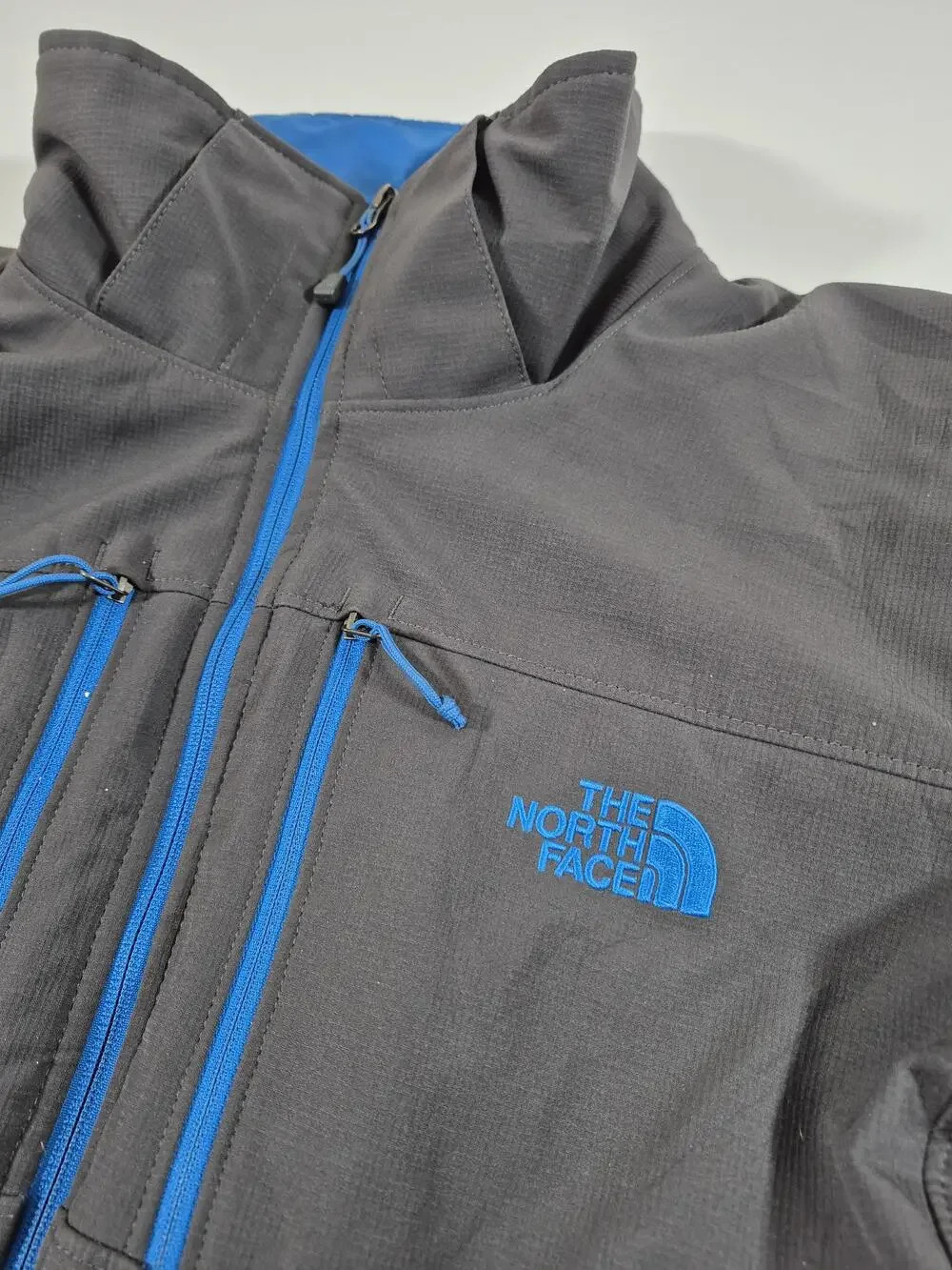 The North Face Jacket Mens Large Gray Primaloft Insulated Full Zip Ski FLAW